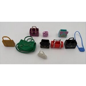 Doll Accessories Lot Barbie & Others Dollhouse Miniatures Purses Handbags Lot 10